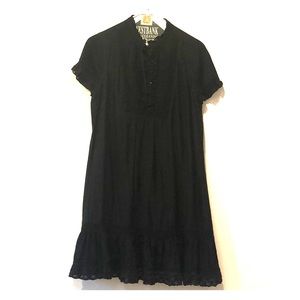 Joie Black Lace Detail Knee Length Sun Dress